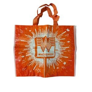 Collectible Whataburger Early 2000s Reusable Shopping Bag Orange & White